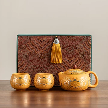 金银错工艺茶具